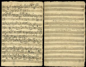 Partitura autografiada de 